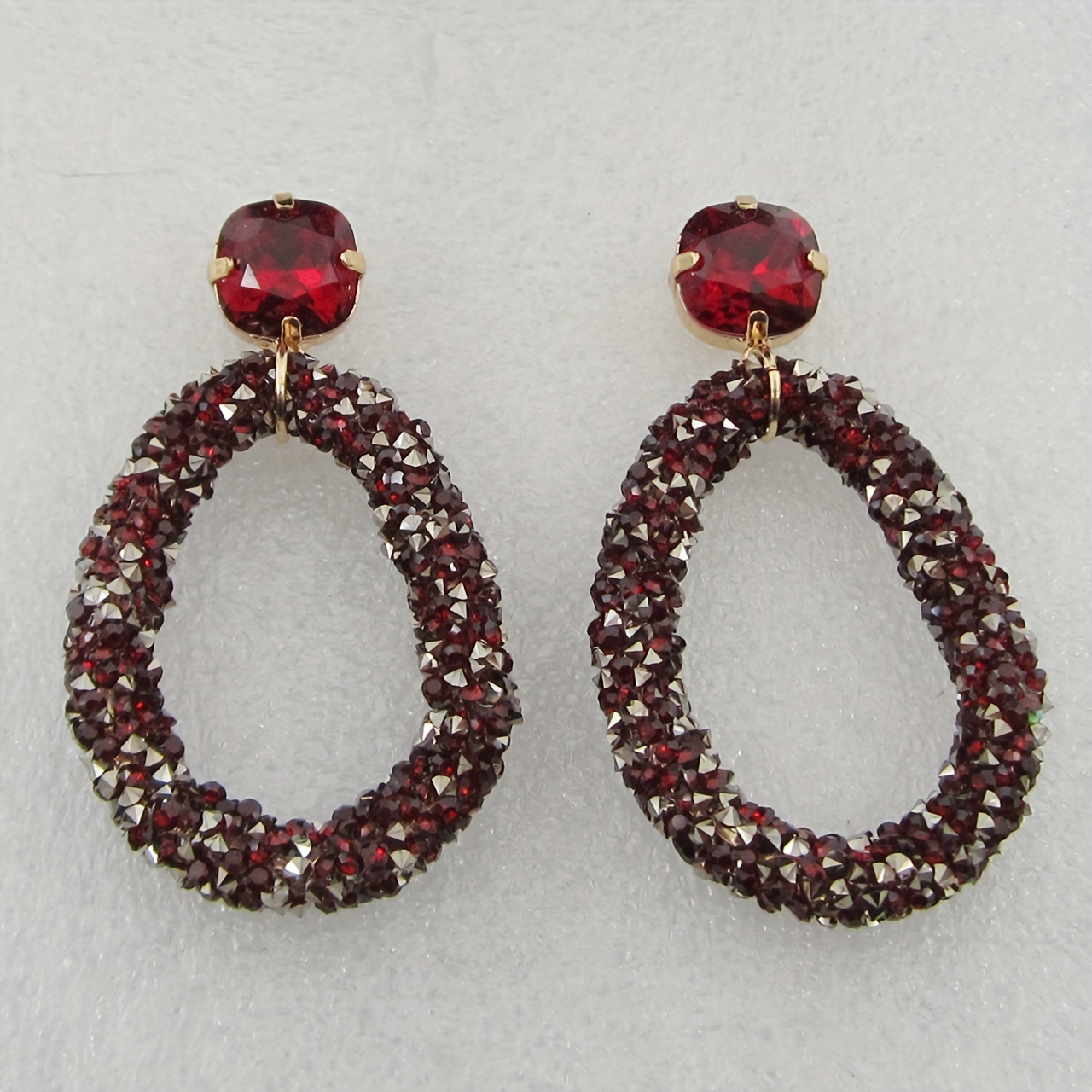 Retro Boho Rhinestone Dangle Earrings